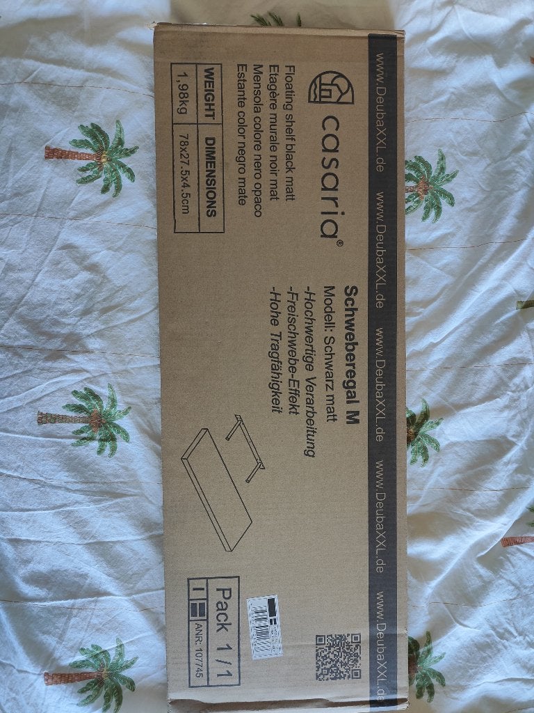 Wandplank / Boekenplank zwart nieuw, Ophalen of Verzenden, Nieuw