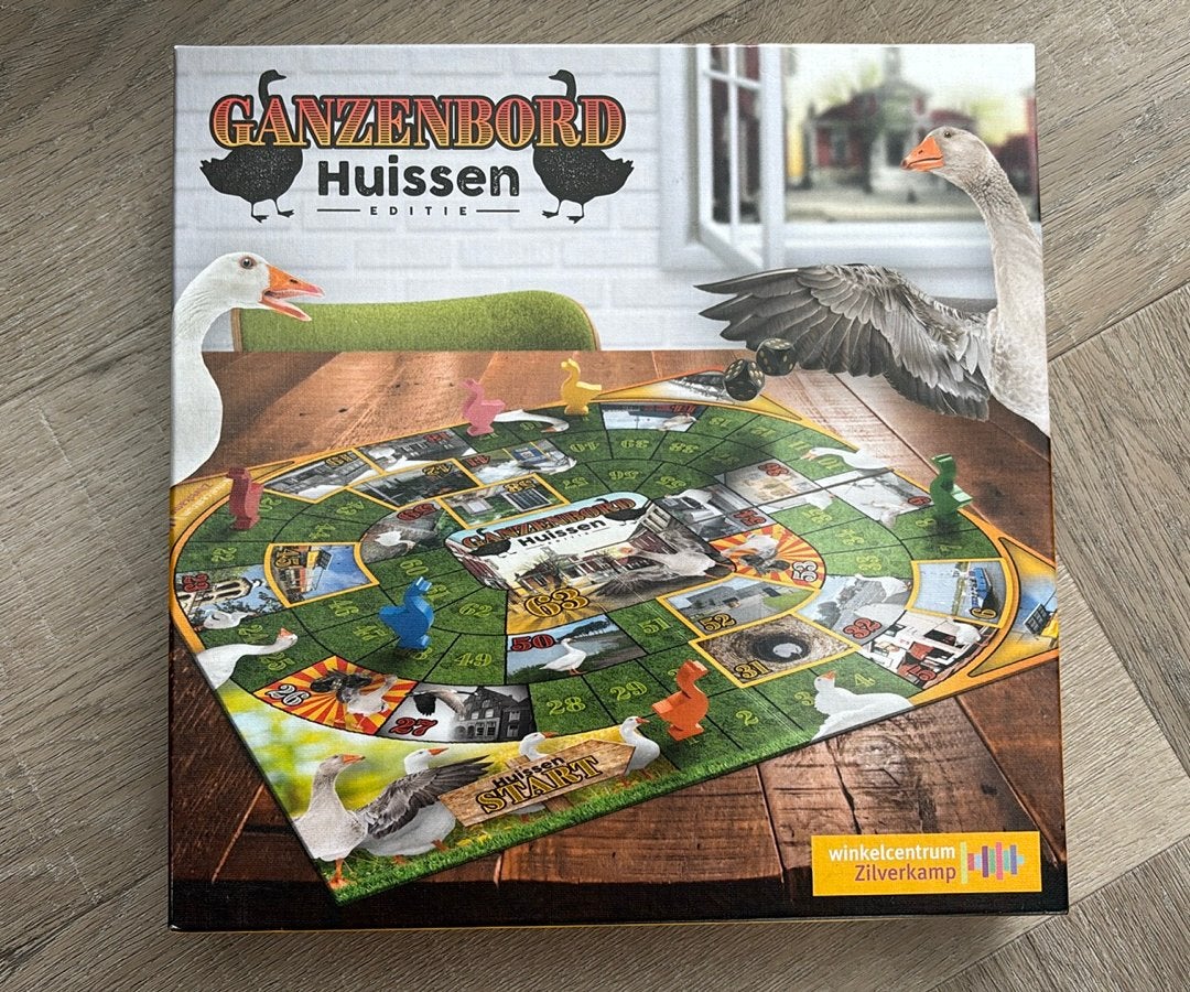 Ganzenbord Huissen Editie - Het klassieke spel in een nieuw, Hobby en Vrije tijd, Gezelschapsspellen | Bordspellen, Drie of vier spelers