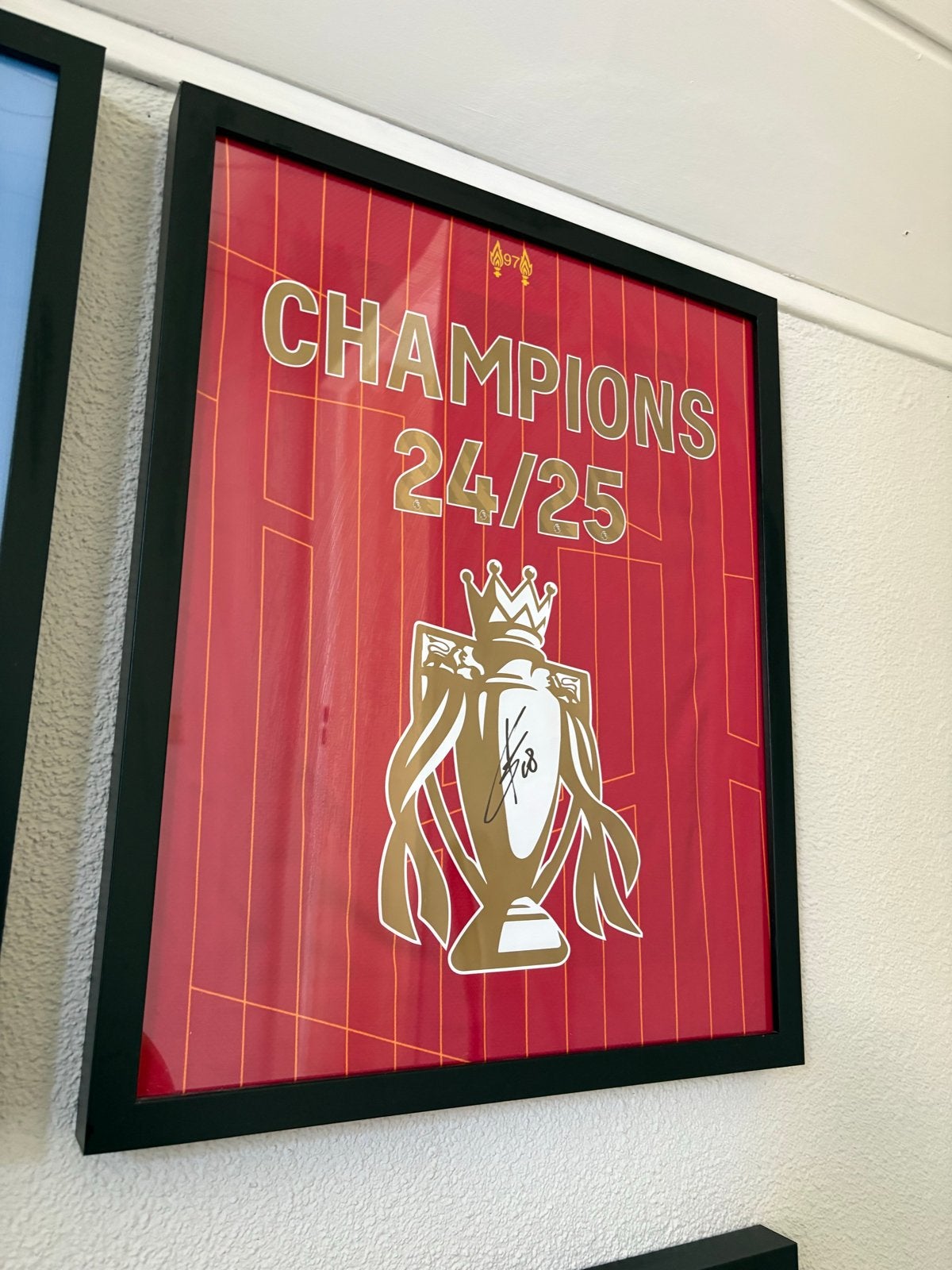 Gesigneerd Cody Gakpo Liverpool Kampioensshirt met COA, Verzamelen, Ophalen of Verzenden, Zo goed als nieuw, Buitenlandse clubs