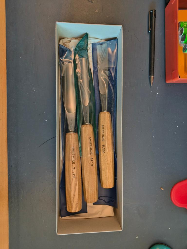 Set van 3 Zwitserse houtsnijbeitels - Pfeil - Swiss Made, Ophalen of Verzenden, Nieuw