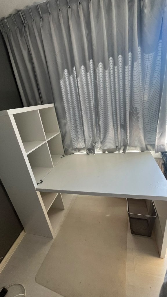 Kallax kast Ikea met bureau, Gebruikt, 115 cm, Demontabel, 76 cm