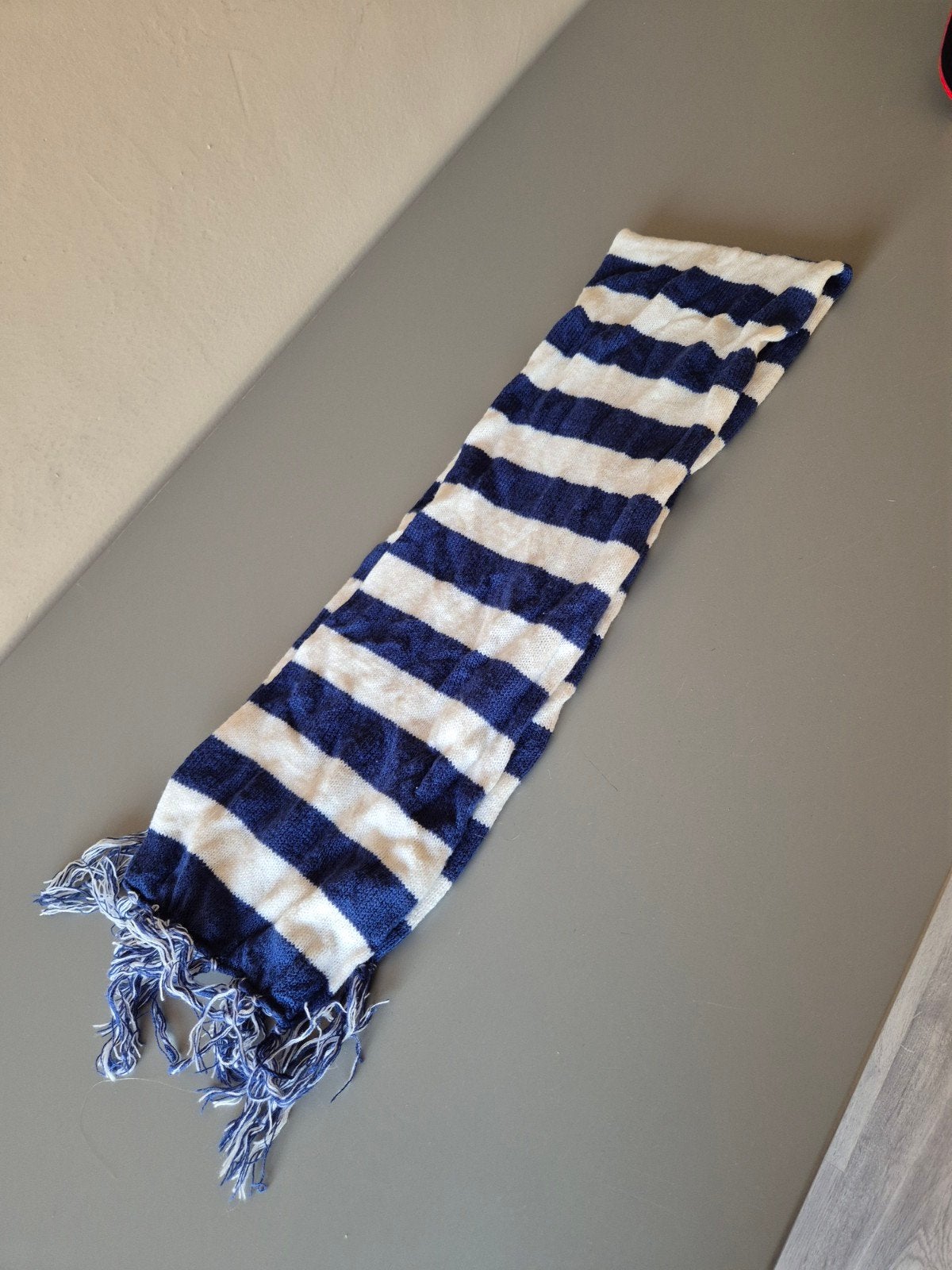 Heren Sjaal - Blauw/Wit Gestreept, Ophalen of Verzenden, Zo goed als nieuw, Overige maten, Sjaal
