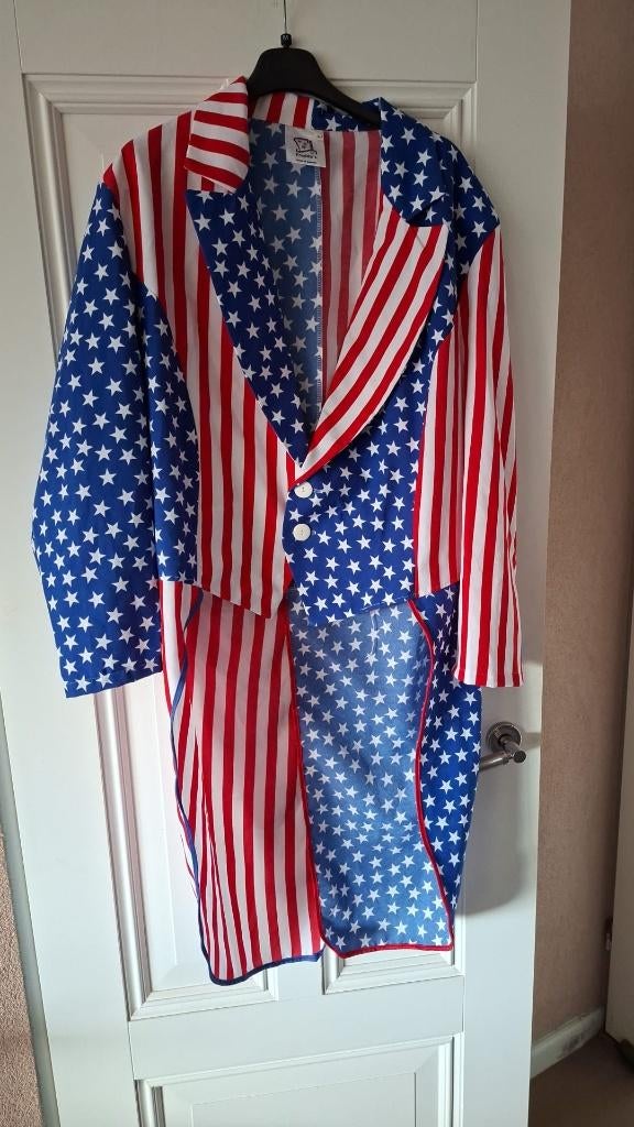 Slipjas Stars and Stripes L, Kleding | Heren, Carnavalskleding en Feestkleding, Carnaval, Ophalen of Verzenden, Kleding, Maat 56/58 (XL)