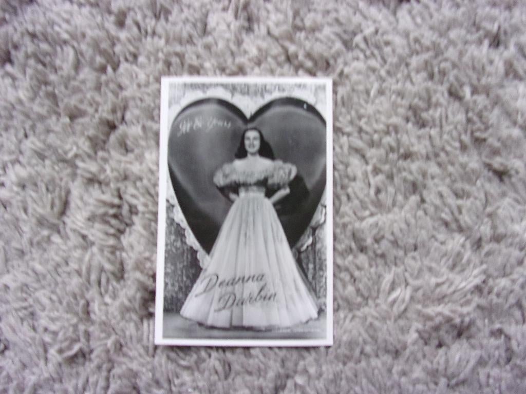 DEANNA DURBIN FOTOKAART/ I"LL BE YOURS, Verzamelen, Ophalen, Nieuw, Foto of Kaart