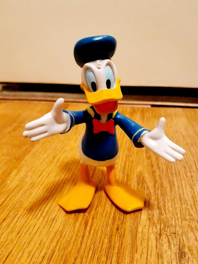 Vrolijke rubberen Donald Duck, Verzamelen, Ophalen of Verzenden, Donald Duck, Gebruikt, Beeldje of Figuurtje