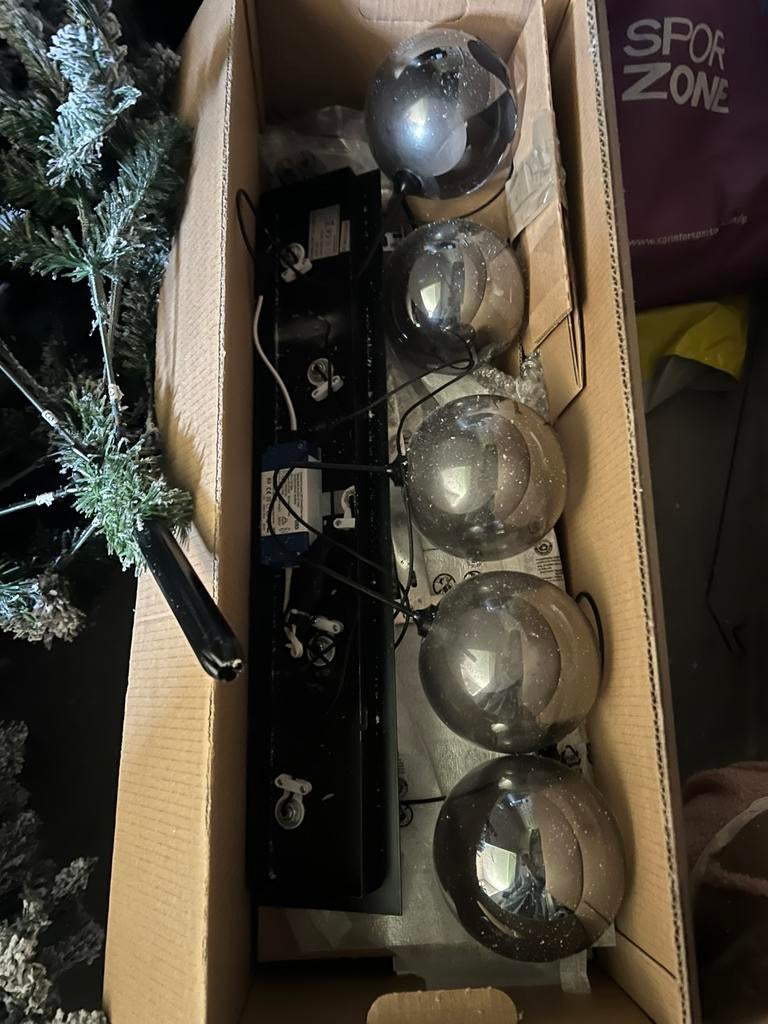 Smoke glass handlamp 5 bollen, Ophalen, Zo goed als nieuw, Minder dan 50 cm