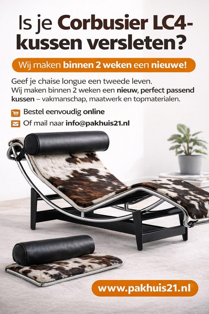 Nieuwe stoffering voor uw Le Corbusier LC4, Huis en Inrichting, Banken | Sofa's en Chaises Longues, Gebruikt, Eenpersoons, 100 tot 125 cm
