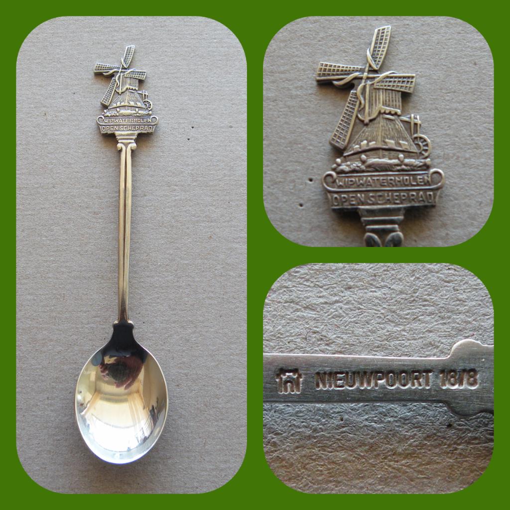Lepeltje Wipwatermolen "Westermolen"  (Verzendkosten € 1,40), Antiek en Kunst, Antiek | Bestek, Ophalen of Verzenden