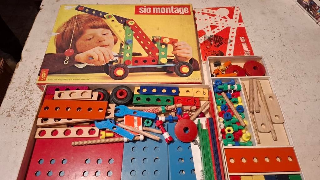 Vintage SIO Montage Bouwdoos, Kinderen en Baby's, Speelgoed | Bouwstenen, Ophalen of Verzenden, Gebruikt, Overige merken