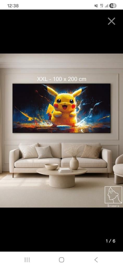 Unieke Pikachu Doek - One of a Kind!, Ophalen of Verzenden, Nieuw
