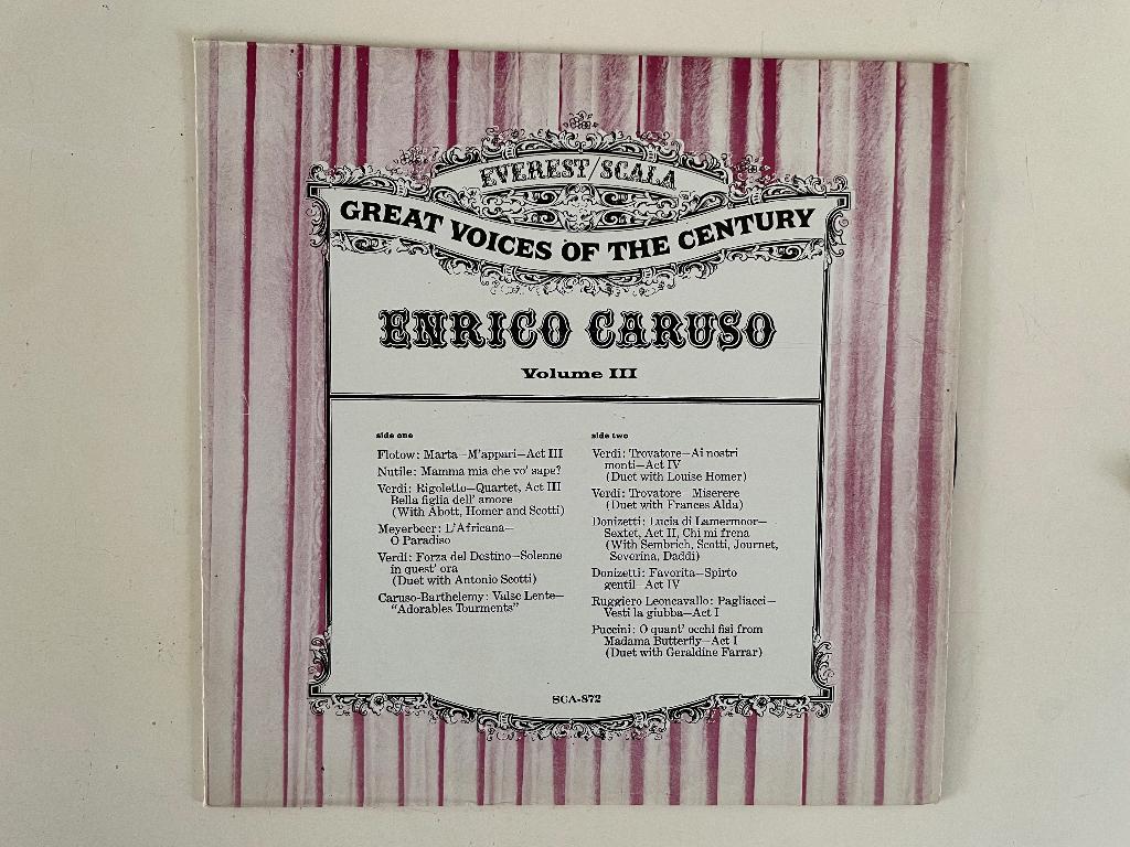Enrico Caruso – Volume III – Great Voices of the Century., Opera of Operette, Ophalen of Verzenden, Zo goed als nieuw, Romantiek