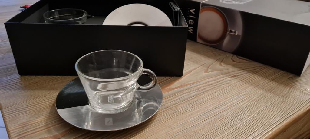 2 Nespresso view Espresso kopjes. Nieuw en nog in de doos., Huis en Inrichting, Nieuw, Ophalen of Verzenden, Glas, Overige stijlen