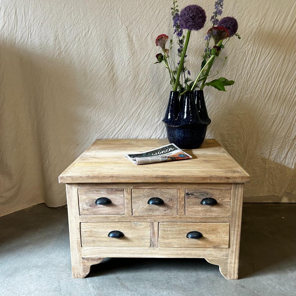 Salontafel - massief teak hout - vanaf € 129,- Bij TTM Wonen, Huis en Inrichting, Tafels | Salontafels, TTM Wonen, Meubels – (Perzische) Tapijten en Woonaccessoires