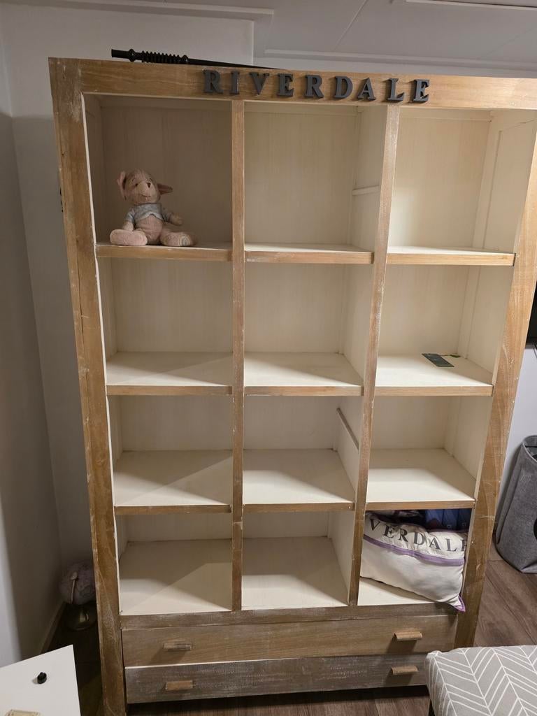 Riverdale Wandkast met lades en planken, Ophalen, Met plank(en), 100 tot 150 cm, 150 tot 200 cm