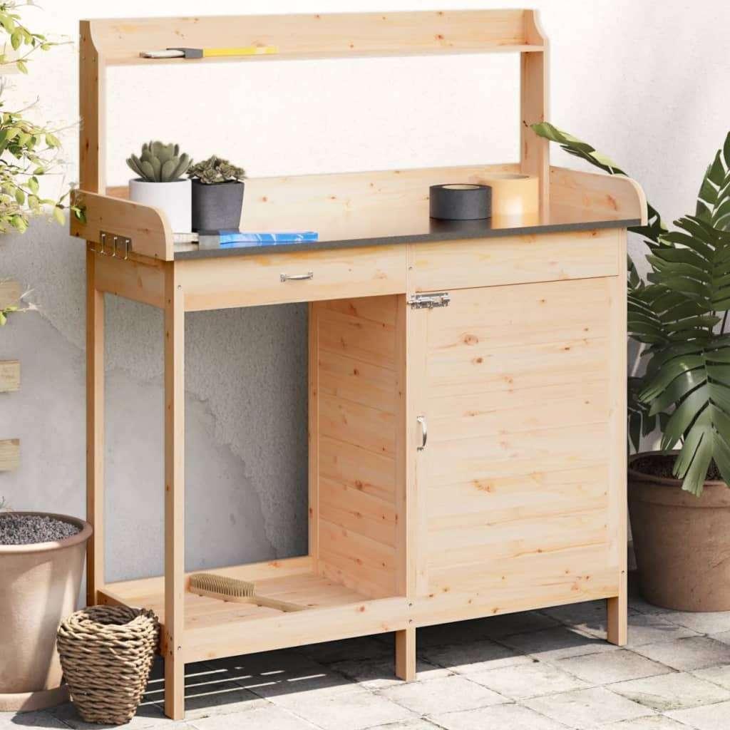 Oppottafel plantentafel hout + zink GRATIS VERZONDEN!, Verzenden, Nieuw, Overige soorten
