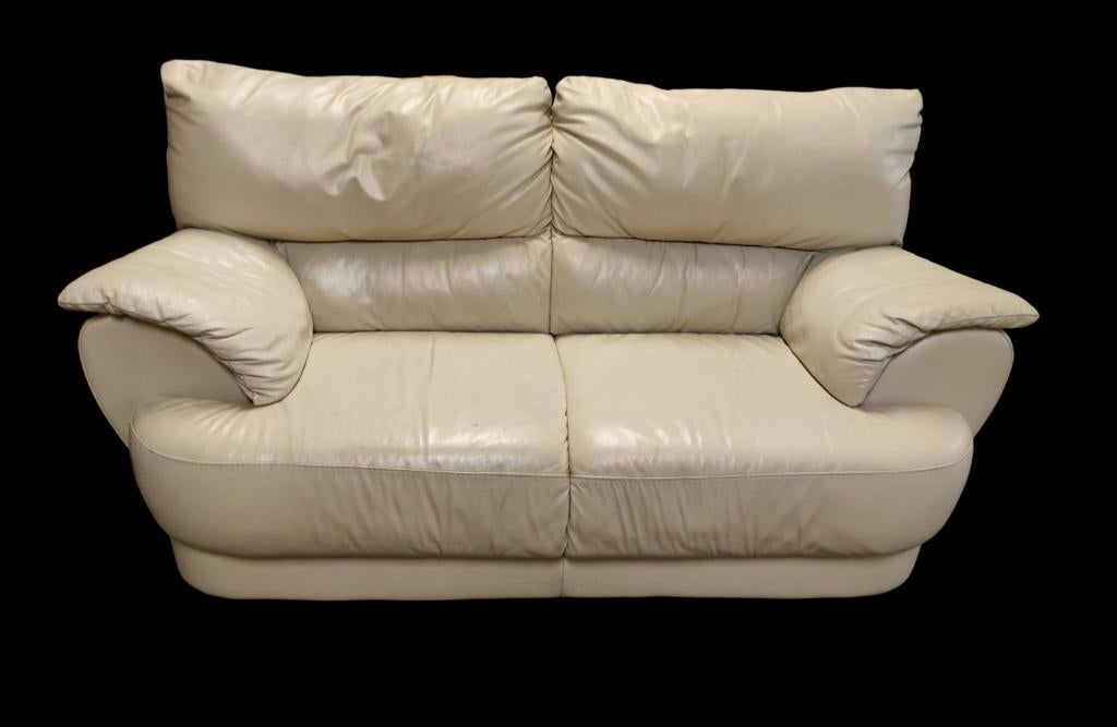 Contempo # compact Italiaans leren design bankje - L 160cm, Ophalen of Verzenden