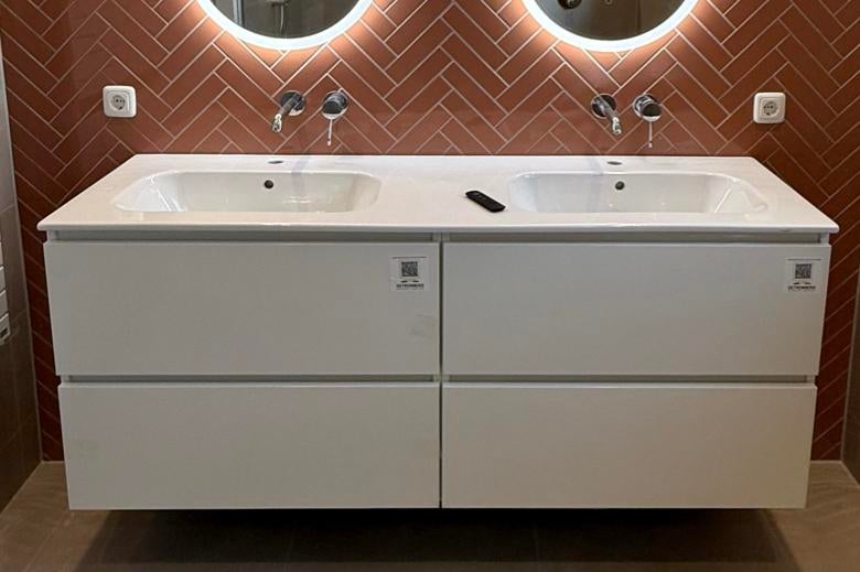 Prachtige Detremmerie wastafel WT28 keramisch, Huis en Inrichting, Badkamer | Badkamermeubels, Nieuw, Wasbak of Wastafel, Minder dan 100 cm