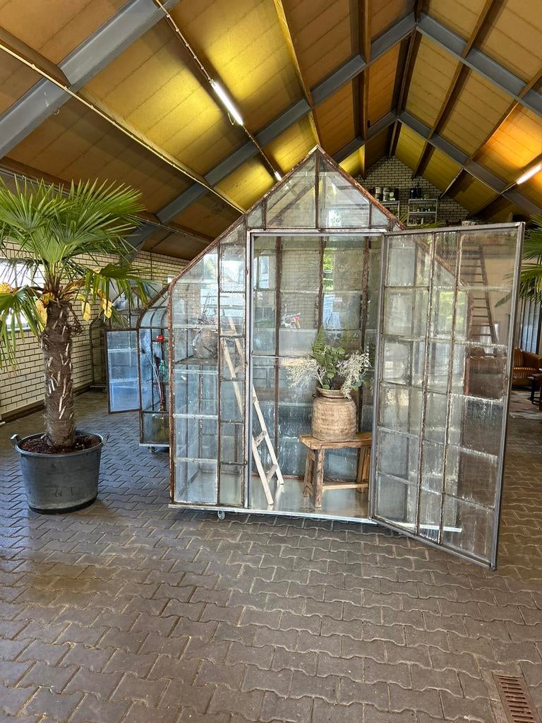 Kas greenhouse 200 x 75 x 250 cm handgemaakt uniek, Tuin en Terras, Staal, Gebruikt, Kweekkas, Ophalen of Verzenden