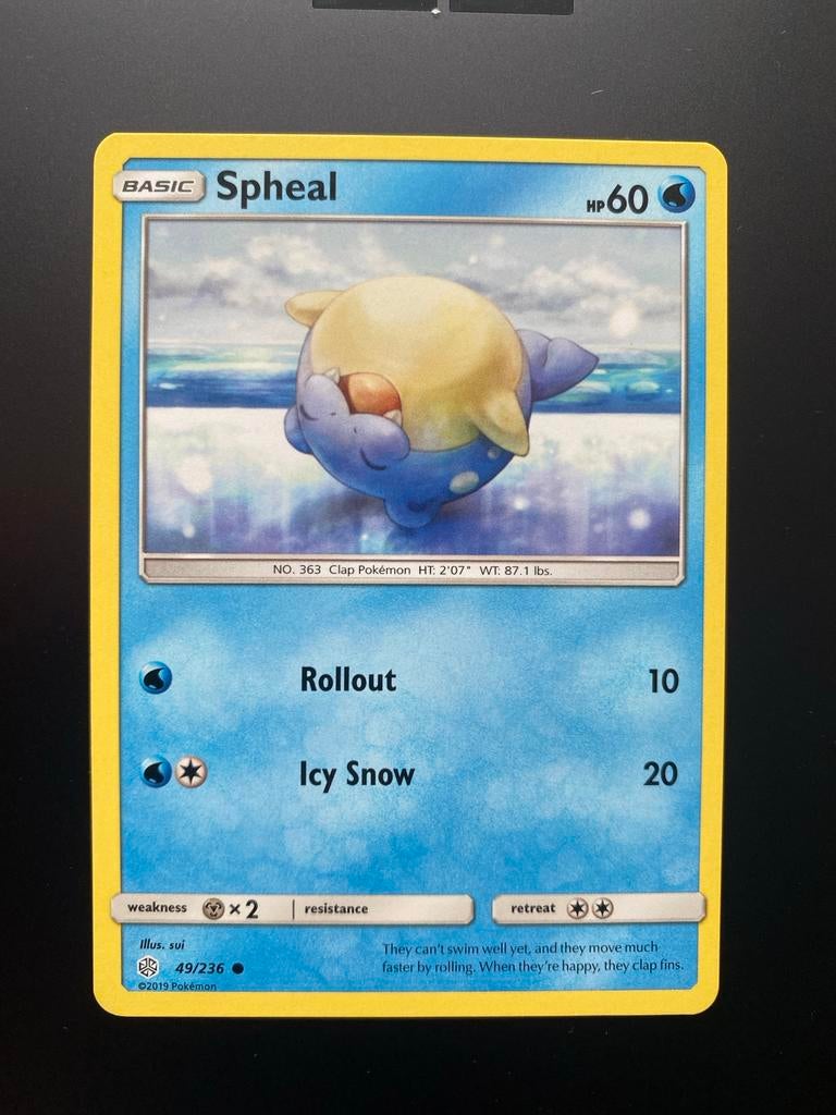 Spheal 49/236 Pokémon S&M Cosmic Eclipse Mint Packfresh, Ophalen of Verzenden, Zo goed als nieuw, Losse kaart