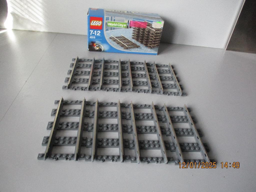 8 LEGO 9vRails 4515 OLDDARKGREY incl. OVP echt perf. staat!, Kinderen en Baby's, Speelgoed | Duplo en Lego, Ophalen of Verzenden