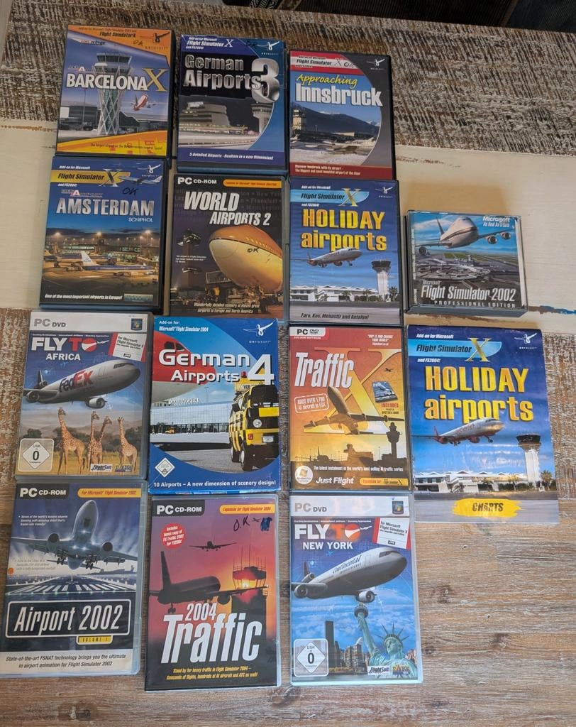 Grote set Microsoft Flight Simulator (FS2002 / FS2004 / FSX), Ophalen of Verzenden