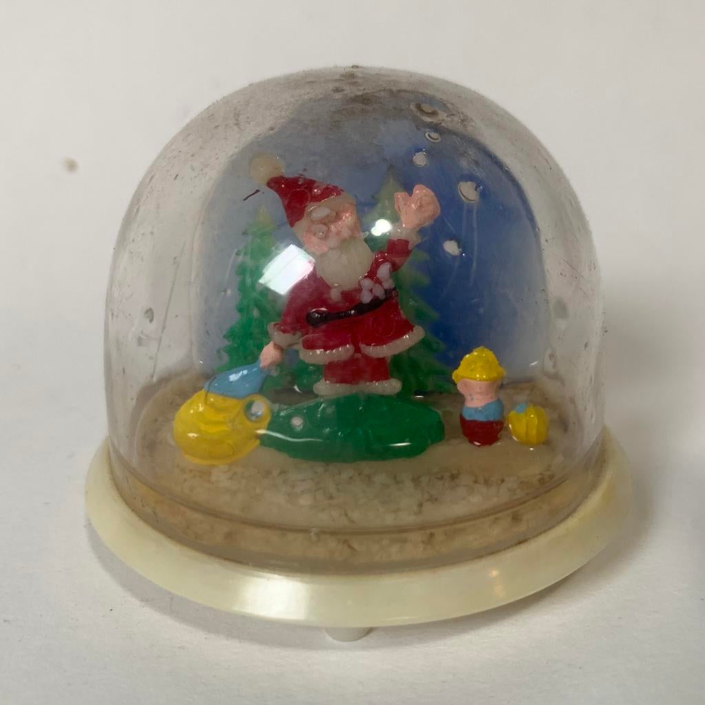 5x Kerstdecoraties Kerst Sneeuwbol Kerstman engel, Ophalen of Verzenden, Gebruikt