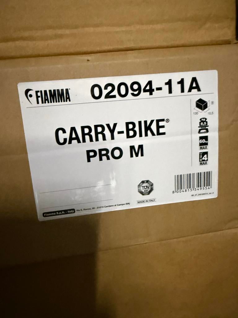 Fiamma Carry Bike Pro M Fietsendrager, Auto diversen, Fietsendragers, Achterklepdrager, Gebruikt, Ophalen of Verzenden, 2 fietsen