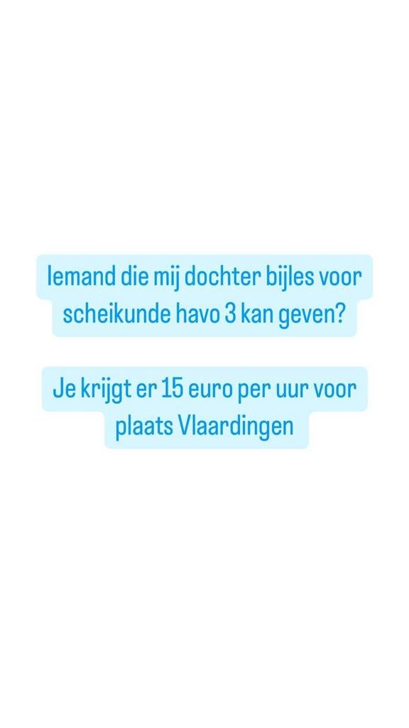 scheikunde en natuurkunde, Diensten en Vakmensen, Bijles