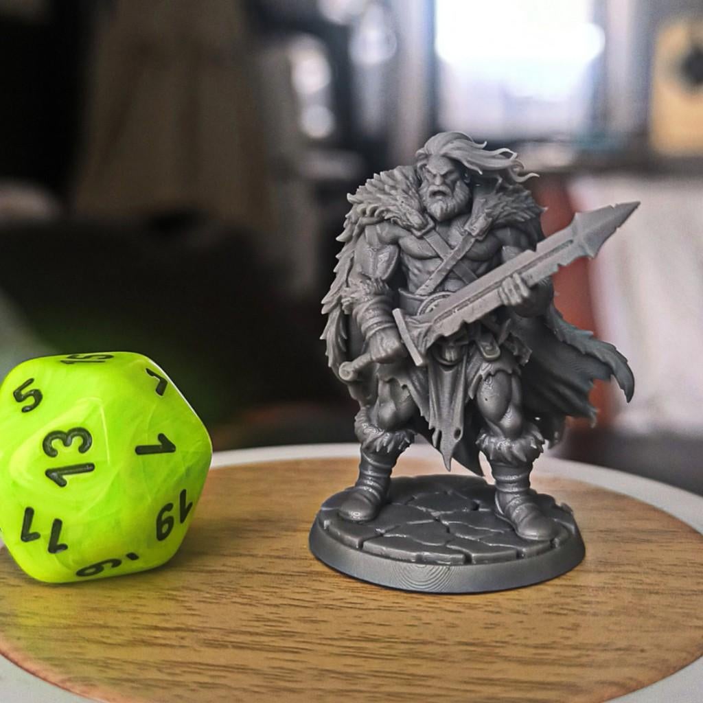 Dungeons & Dragons, D&D, HeroQuest, miniature barbarian male, Hobby en Vrije tijd, Ophalen of Verzenden