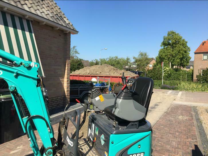 Minigraver machinist huren graafmachine verhuur  grondwerk, Garantie, Tuinonderhoud of Snoeiwerk