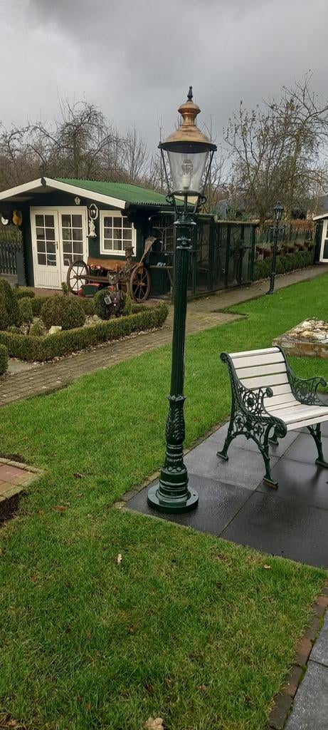 In NIEUWSTAAT gerestaureerde klassieke LANTAARNPALEN te koop, Tuin en Terras, Ophalen, Zo goed als nieuw