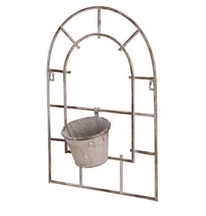 Gaaf Muur bloempotten rek Chaikel grijs 36 x 15 x 50 cm, ., Rond, Nieuw, Ophalen of Verzenden