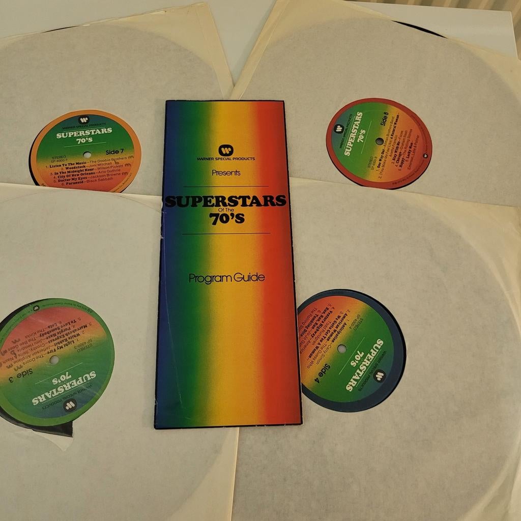 lp, 4 x lp set Superstars of the 70's Vinyl Collectie, Ophalen of Verzenden, Zo goed als nieuw, 12 inch
