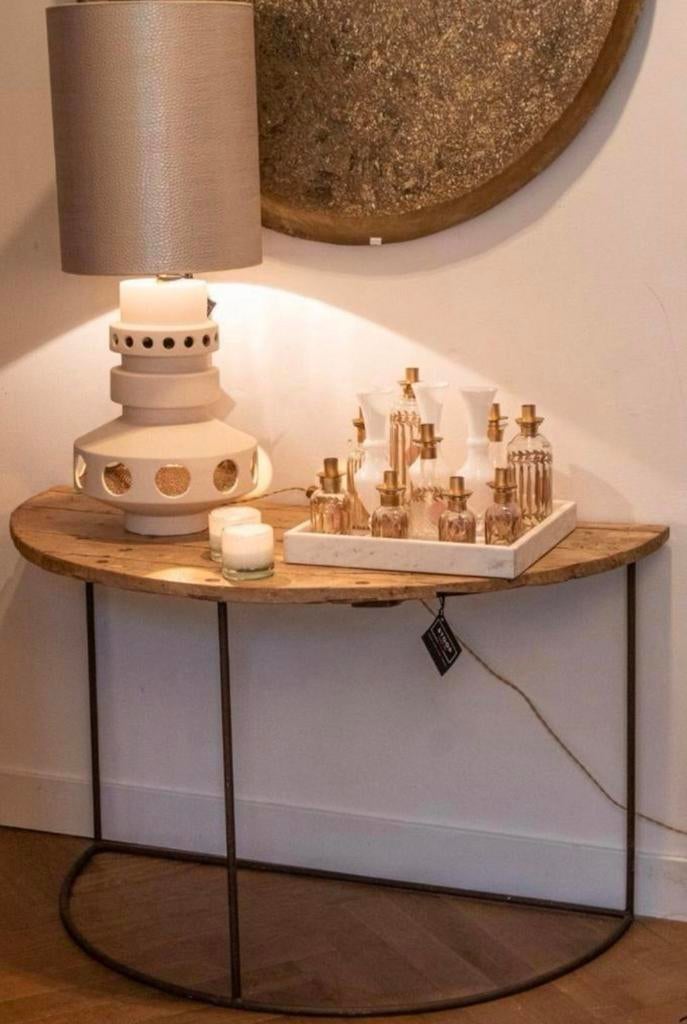 Halfronde sidetable, Huis en Inrichting, 100 tot 150 cm, Ophalen of Verzenden, Zo goed als nieuw, 25 tot 50 cm