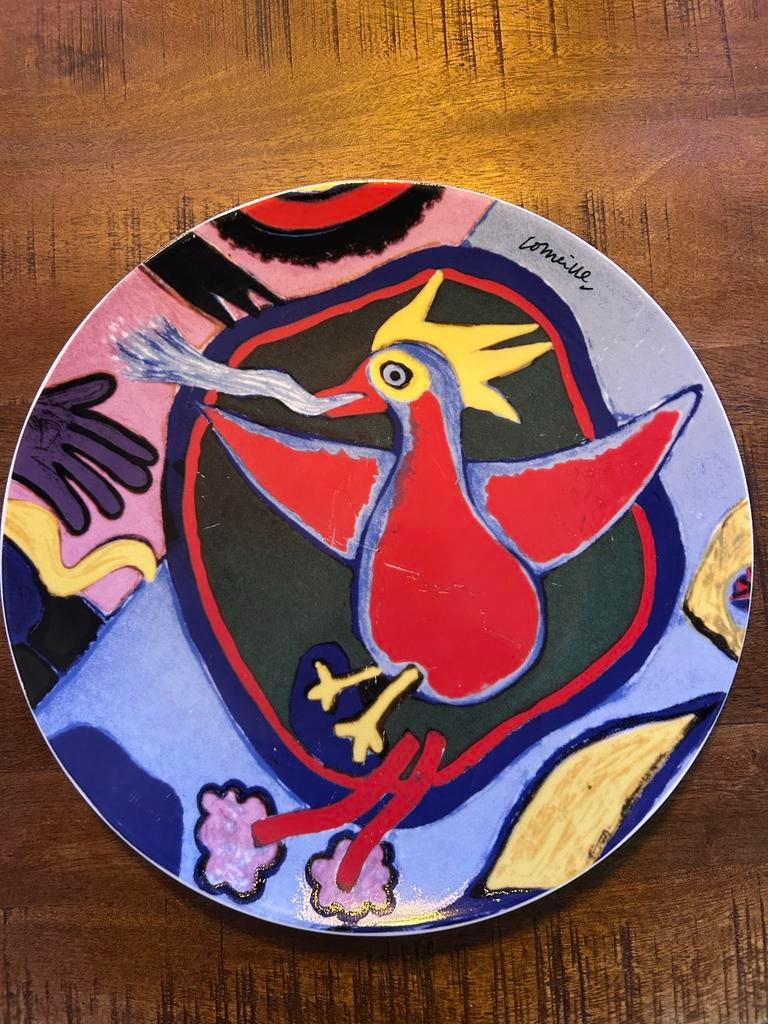 Corneille Keramisch sierbord 'Vuurvogel', Antiek en Kunst, Ophalen of Verzenden