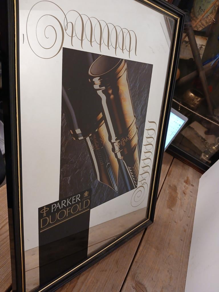 Parker duofold spiegel reclame item jaren 70 parker pennen, Verzamelen, Ophalen of Verzenden, Zo goed als nieuw, Parker