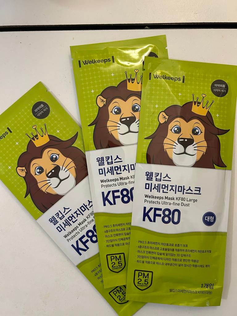 2*Koreaanse gezichtsmaskers - Welkeeps KF80, Sieraden, Tassen en Uiterlijk, Uiterlijk | Gezichtsverzorging, Ophalen, Nieuw, Gehele gezicht