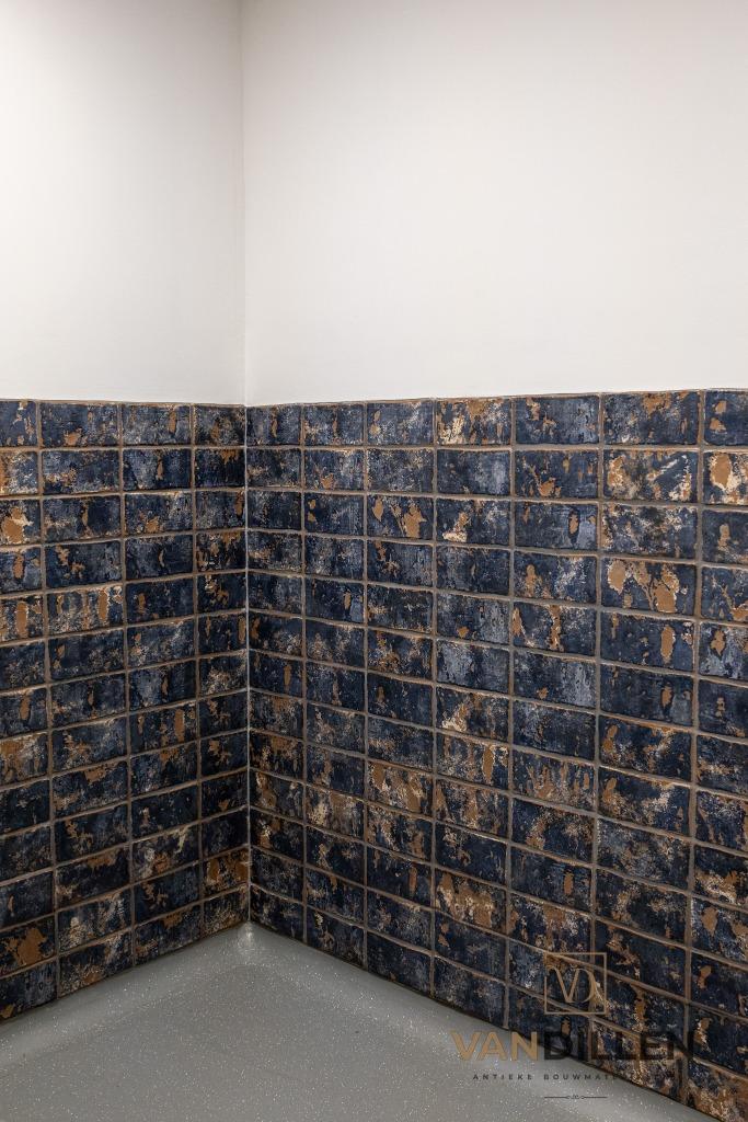 Verouderd terracotta blauw glazuur top kwaliteit 10x20 75M2, Doe-het-zelf en Verbouw, Tegels, Keramiek, Nieuw, 20 tot 40 cm, 10 m² of meer