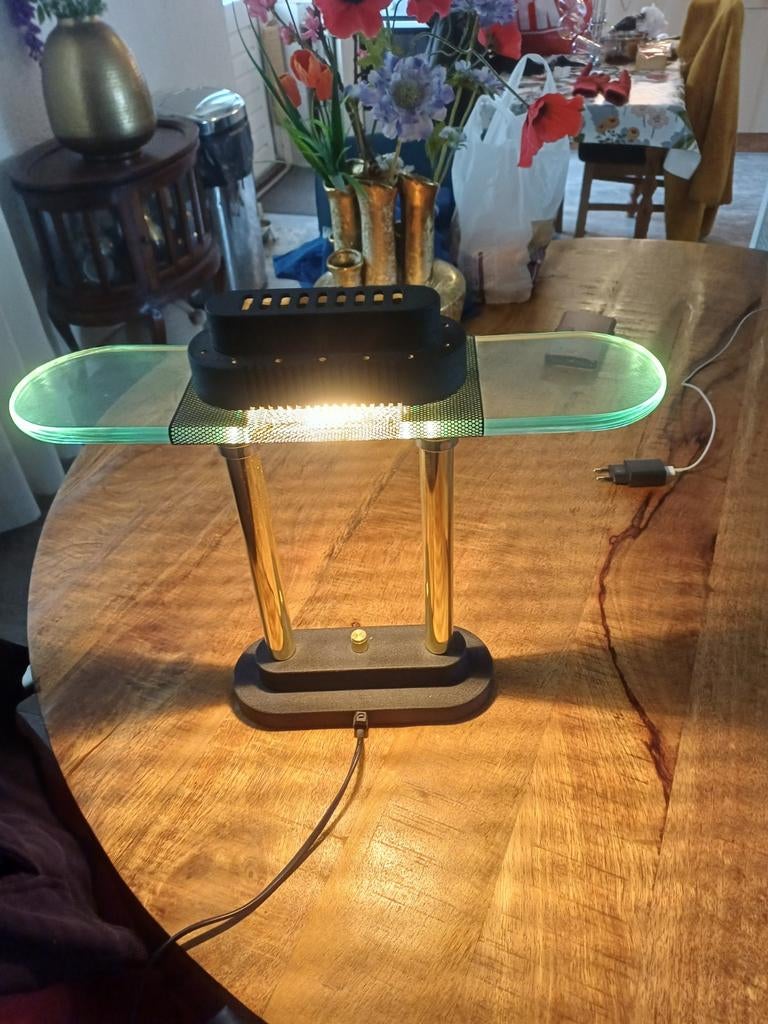 Klassieke vintage robert sonneman bureaulamp met dimmer, Ophalen of Verzenden, Zo goed als nieuw, Minder dan 50 cm