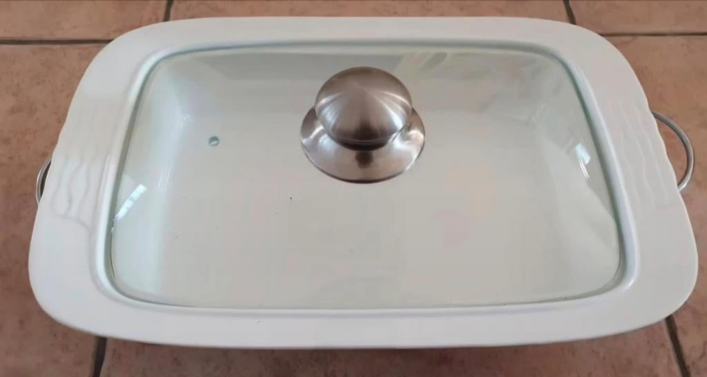 Ovenschaal met deksel en kaarsenhouder, Ophalen of Verzenden, Overige stijlen, Schaal of Schalen