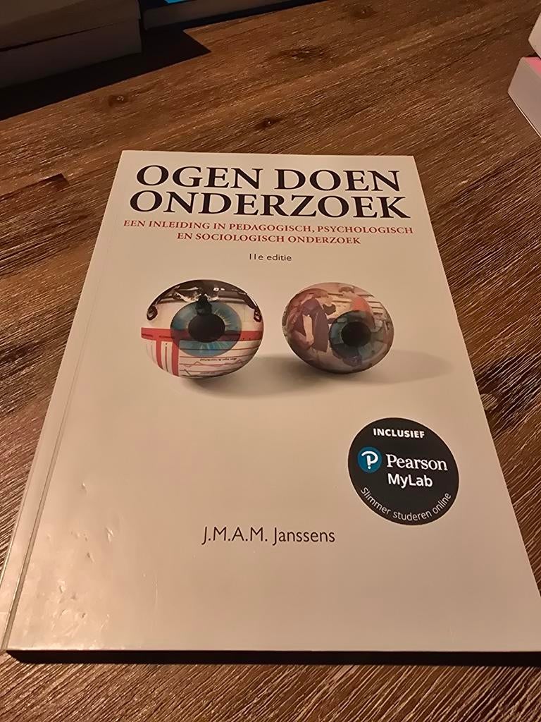 J.M.A.M. Janssens - Ogen doen onderzoek, Boeken, Sociale wetenschap, Ophalen of Verzenden, Zo goed als nieuw, J.M.A.M. Janssens