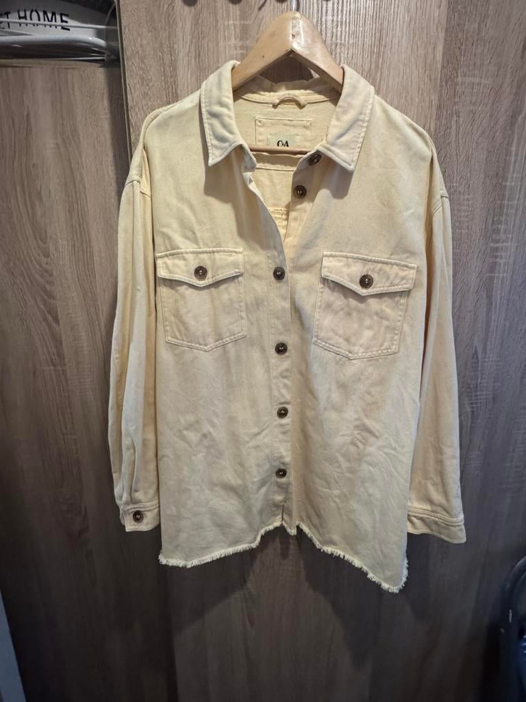 C&A Spijkerjas maat 48, Ophalen of Verzenden, Zo goed als nieuw, Beige, Jasje of Colbert