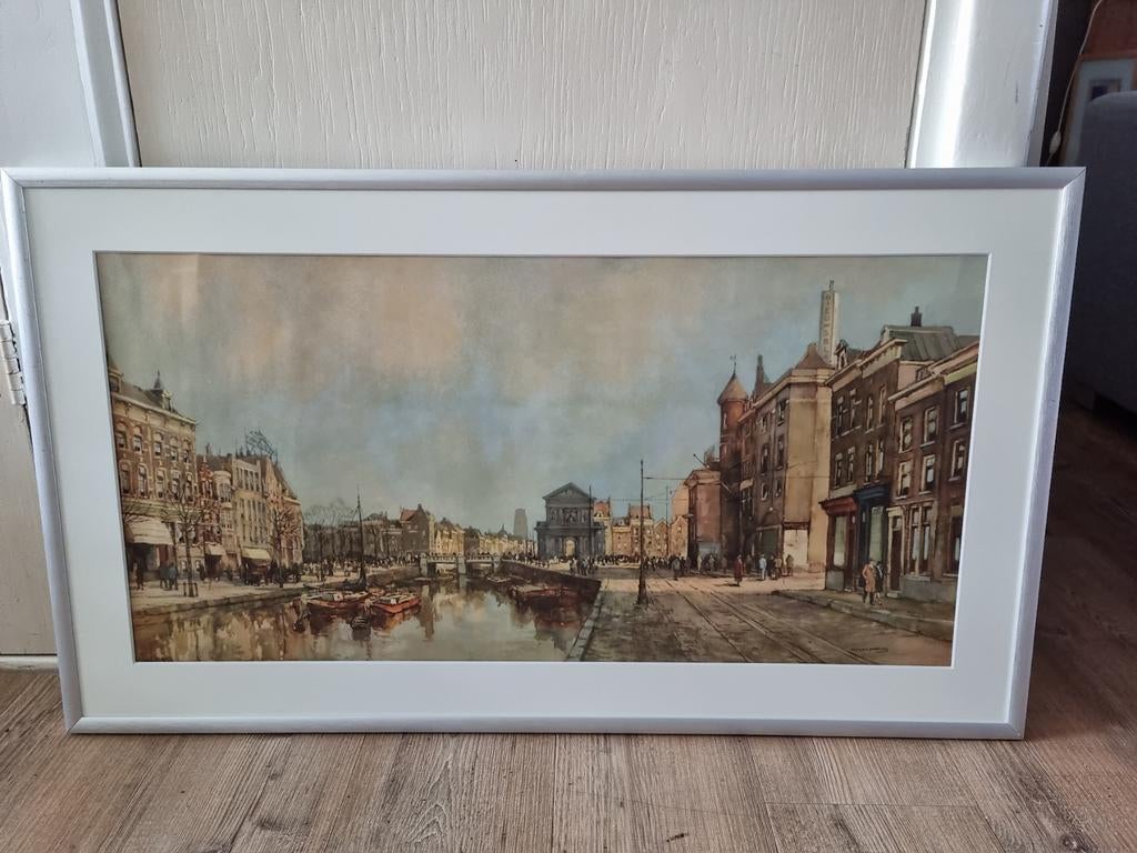 Schilderij Delfse Poort Rotterdam, Ophalen of Verzenden