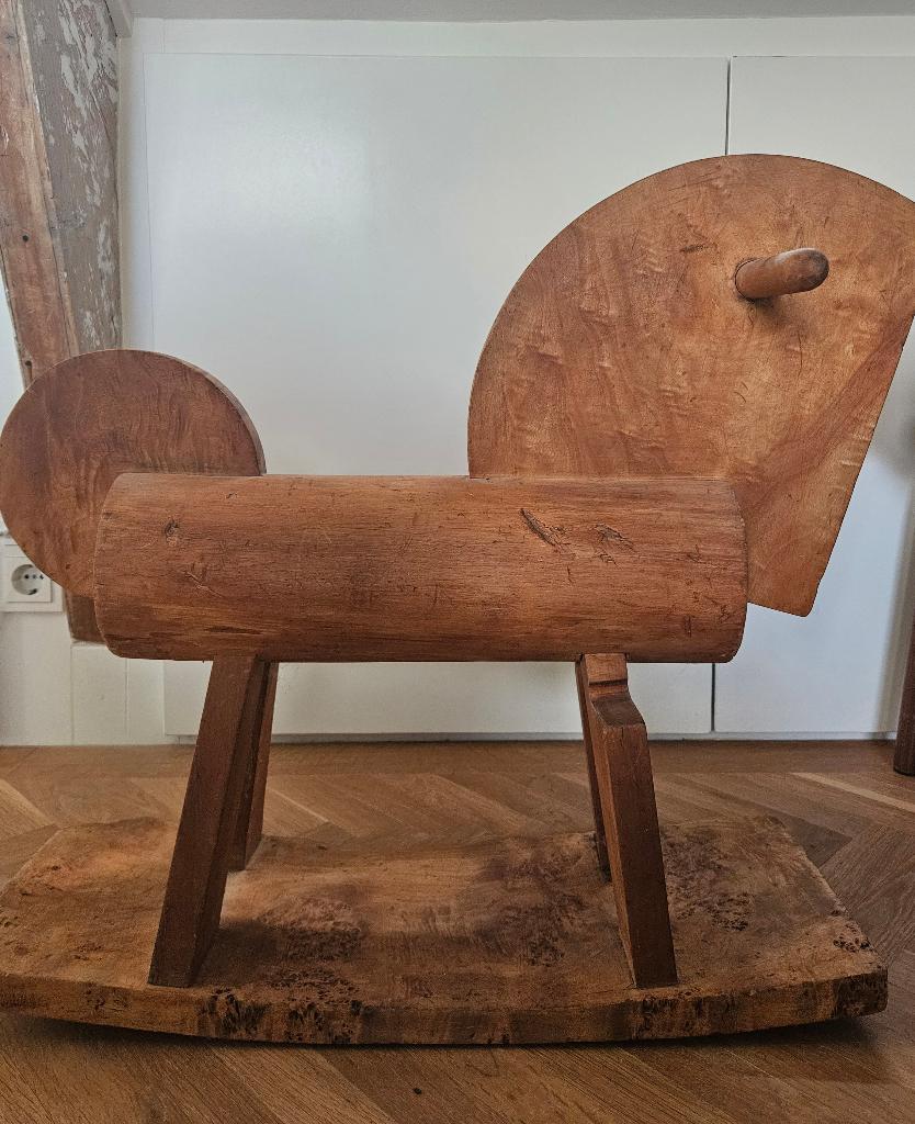 Vintage uniek handgemaakt hobbelpaard | jaren '50/'60, Kinderen en Baby's, Kinderkamer | Inrichting en Decoratie, Ophalen, Gebruikt