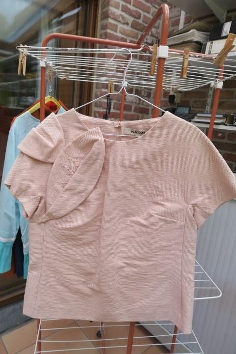 Blouse nieuw roze blad pailletjes Natan mt 42, Kleding | Dames, Blouses en Tunieken, Maat 42/44 (L), Nieuw, Ophalen of Verzenden