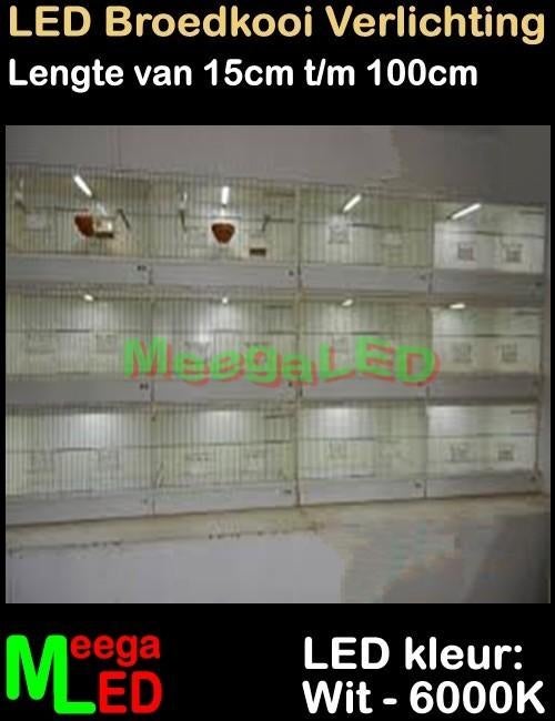 LED Verlichting SET 25cm voor Broedkooi Kweekkooi Vogelkooi, Ophalen of Verzenden, Nieuw, Aluminium, Broedkooi of Kweekkooi
