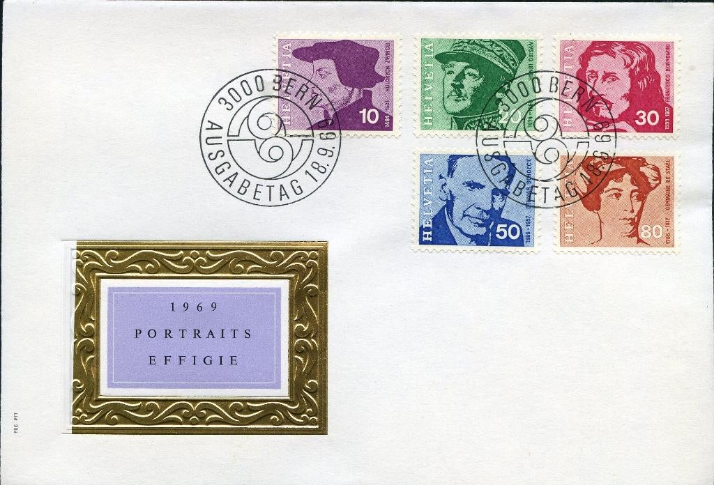 Zwitserland 1969  c717 Bekende personen, Verzenden, Onbeschreven, Europa