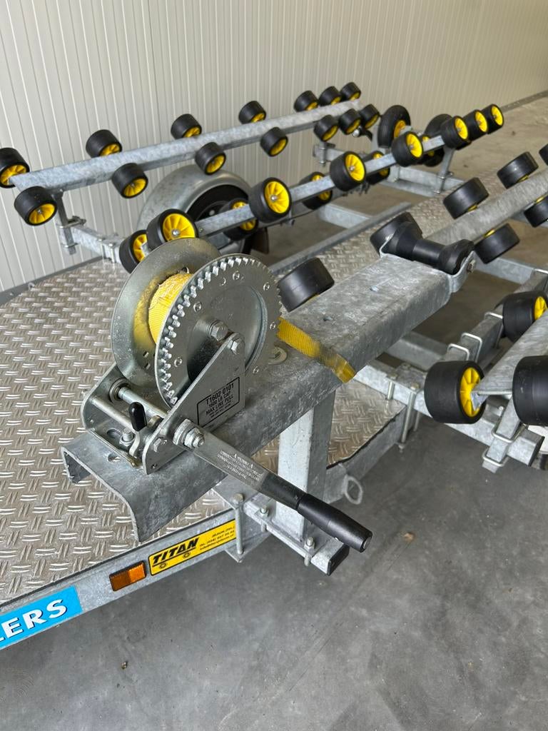 Double warerscooter/jetski trailer, Watersport en Boten, Boottrailers, Zo goed als nieuw, Jetskitrailer, Minder dan 1500 kg, Minder dan 6 meter