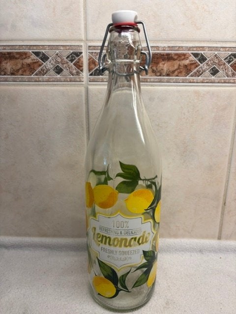 Italiaanse Glazen Fles Lemonade, Ophalen of Verzenden