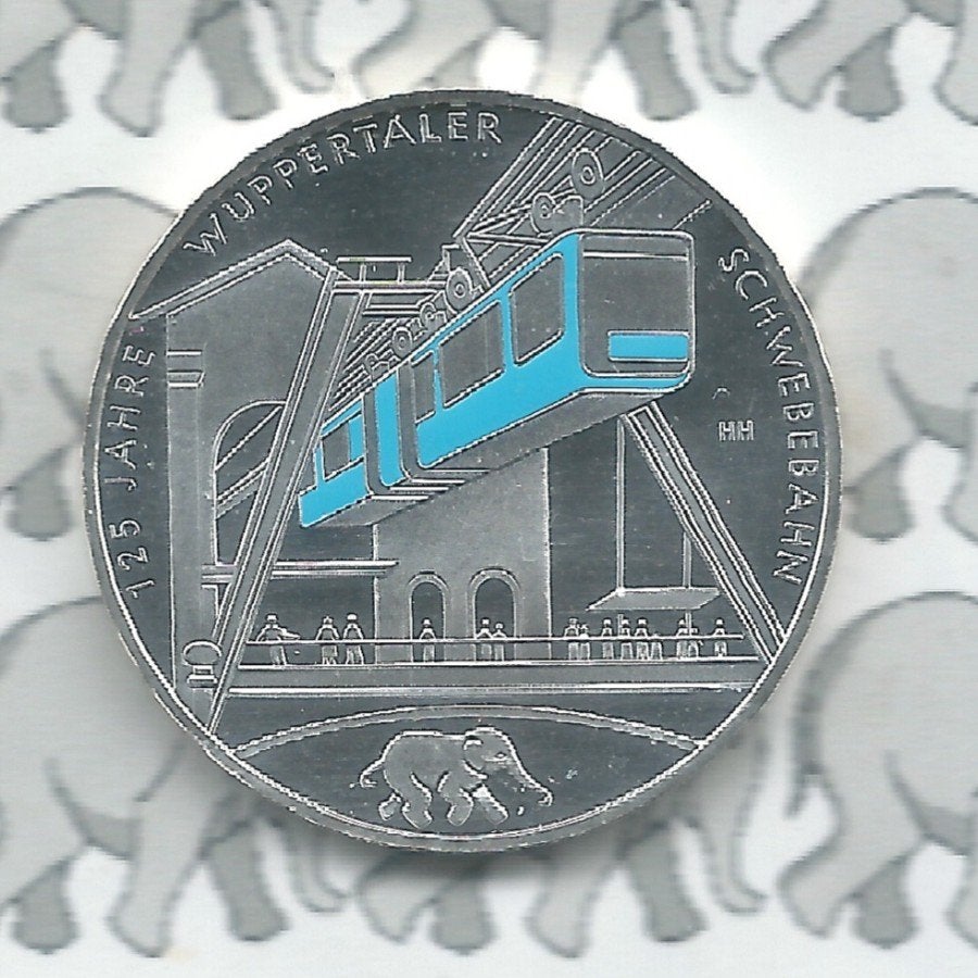 Duitsland 35 euromunt (2e)"125 jaar Wuppertaler Schwebebahn", Ophalen of Verzenden, Duitsland, Overige waardes, Losse munt